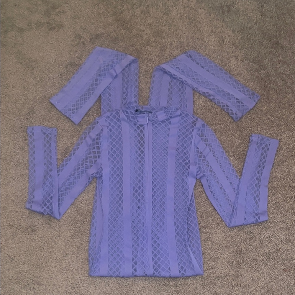 Purple Lace Long Sleeve Top